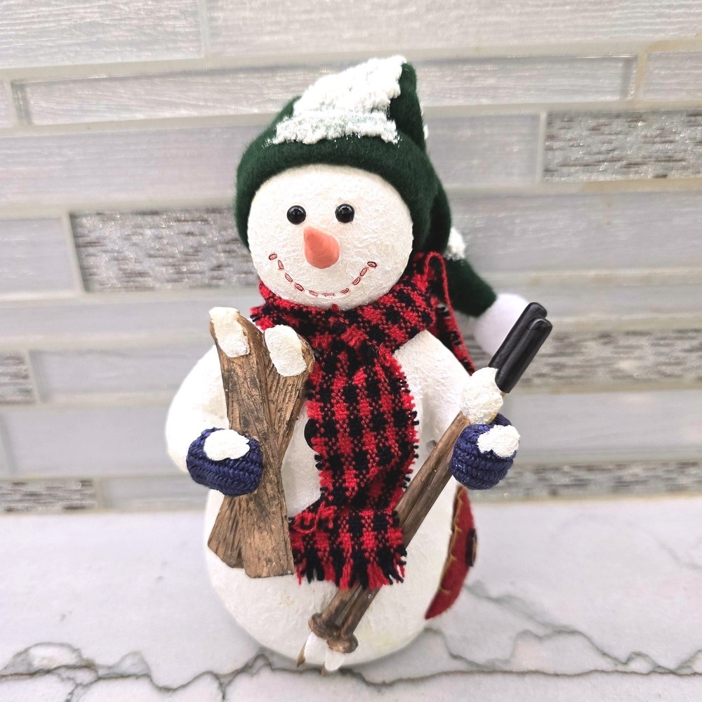 Vintage JCPenney Holiday Novelties Snowman Figurine Christmas Decor Boxed 7 Inch